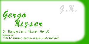 gergo mizser business card